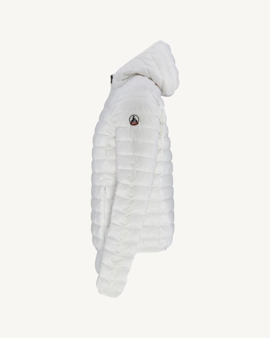 Doudoune Légère à Capuche Blanc Nico Jott