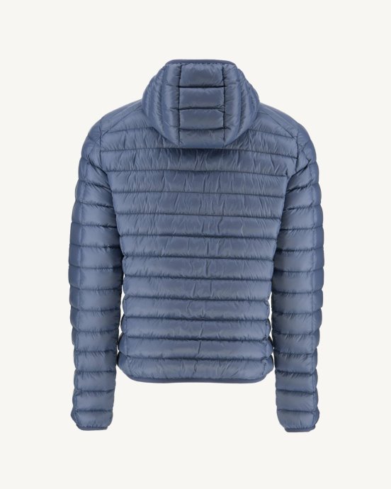 Doudoune Légère à Capuche Bleu Delave Nico Jott