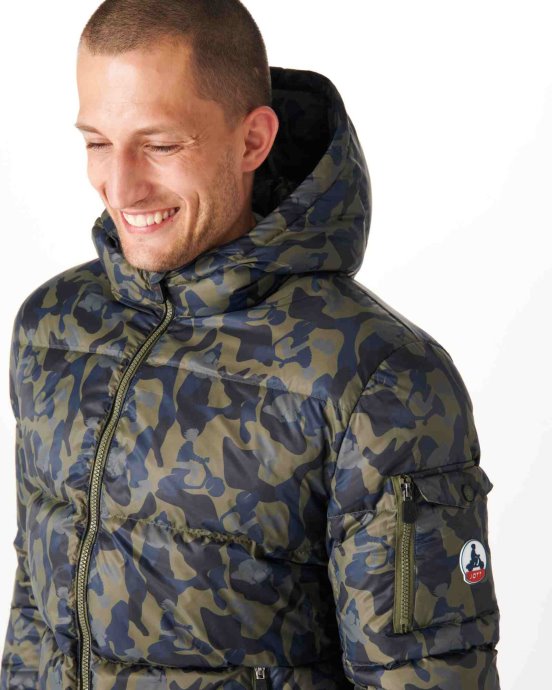 Jott New In Print Militaire Extrême Froid Doudoune à Capuche Java