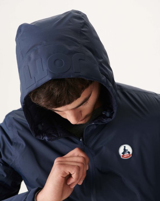 Jott New In Marine Doudoune Réversible à Capuche Bergen