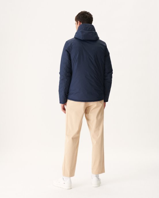 Jott New In Marine/rouge Doudoune Réversible à Capuche Bergen