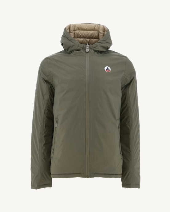 Doudoune à Capuche Réversible Armée/beige Bergen Jott