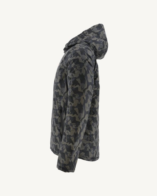 Jott New In Print Militaire/noir Doudoune Réversible à Capuche Bergen