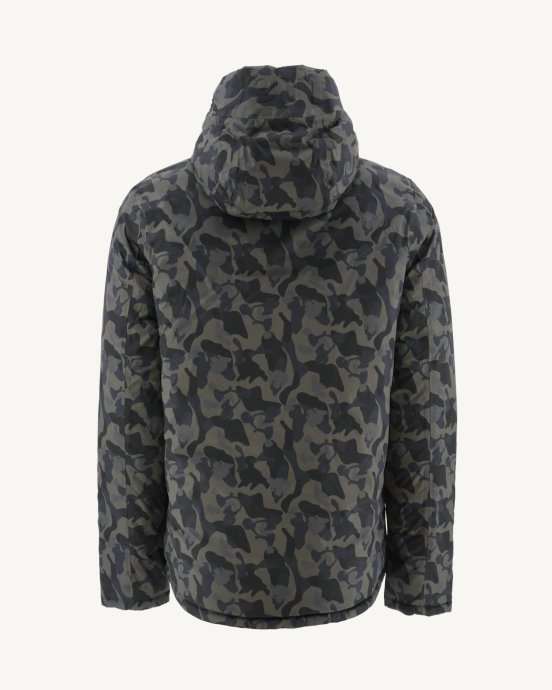 Jott New In Print Militaire/noir Doudoune Réversible à Capuche Bergen