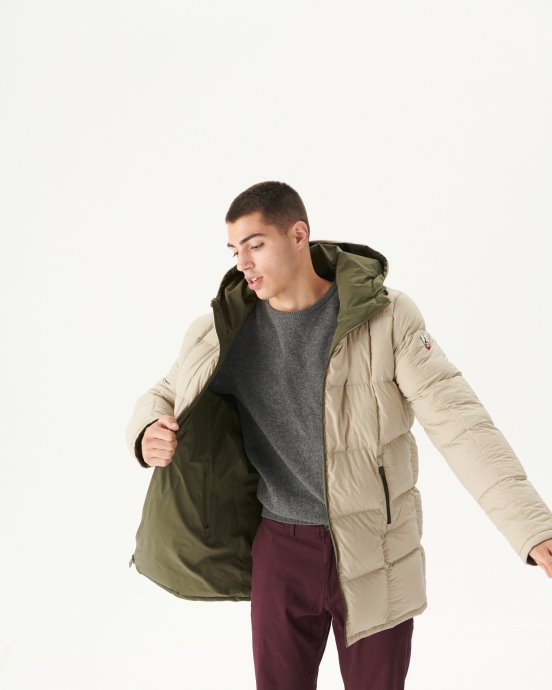 Doudoune à Capuche Réversible Jott New In Army/beige Toronto
