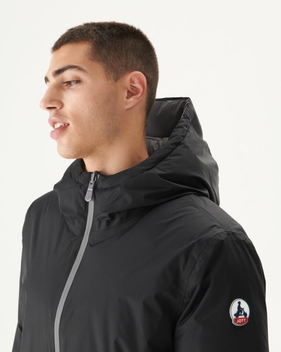 Doudoune à Capuche Réversible Jott New In Noir/anthracite Extreme Cold Toronto