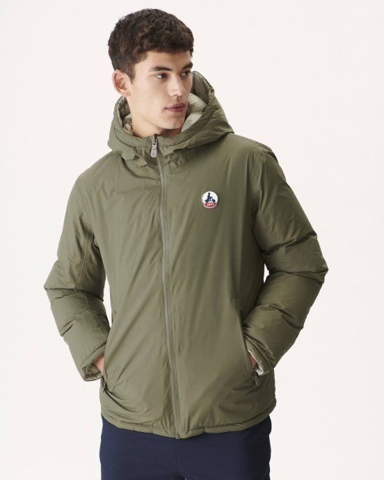 Jott New In Army/sauge Doudoune Réversible à Capuche Froid Extrême Veste Aspen