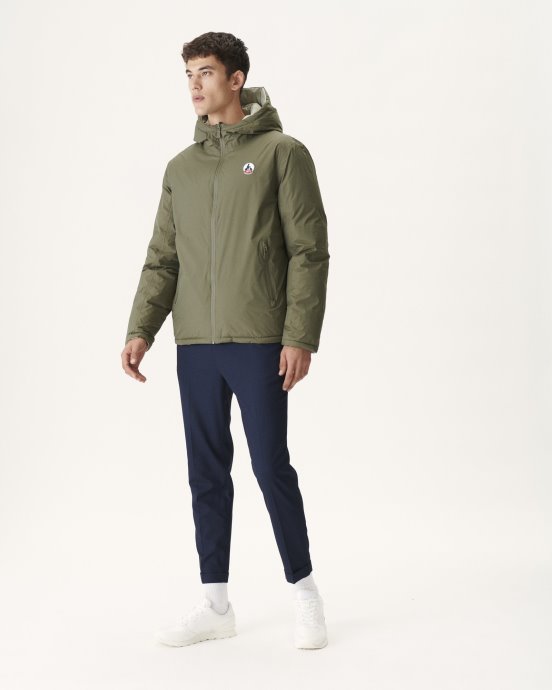 Jott New In Army/sauge Doudoune Réversible à Capuche Froid Extrême Veste Aspen