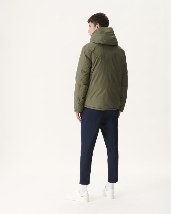 Jott New In Army/sauge Doudoune Réversible à Capuche Froid Extrême Veste Aspen