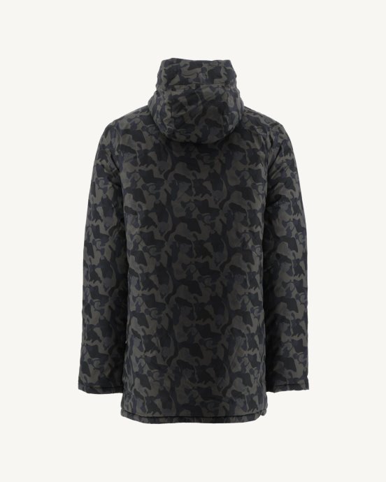 Doudoune Légère Réversible Print Militaire/noir Amsterdam Jott New In