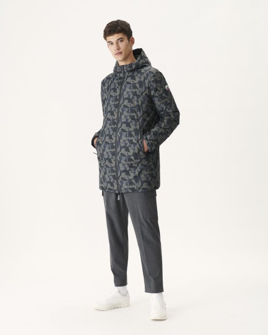 Doudoune Légère Réversible Print Militaire/noir Amsterdam Jott New In