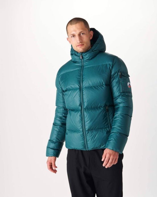 Jott New In Vert Fonce Doudoune à Capuche Grand Froid Java