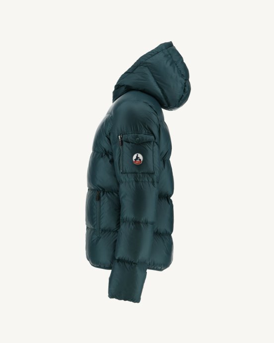 Jott New In Vert Fonce Doudoune à Capuche Grand Froid Java