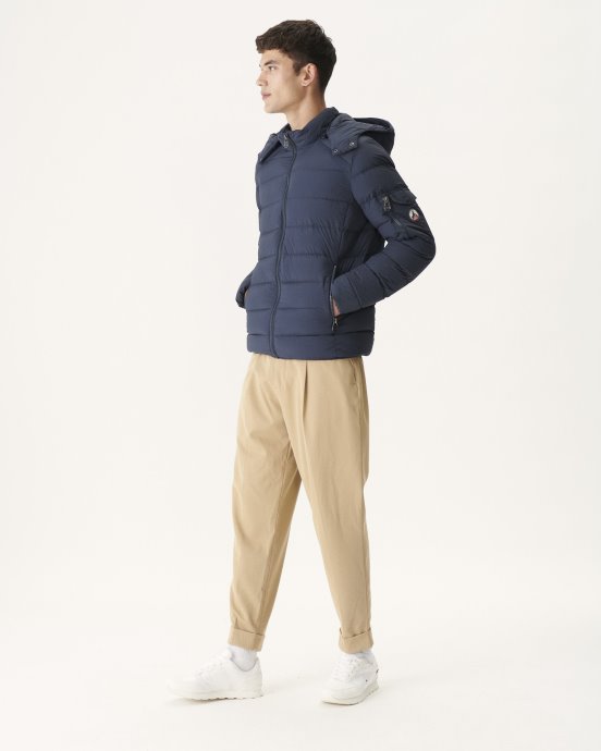 Doudoune Marine Grand Froid A Capuche Adrien Jott