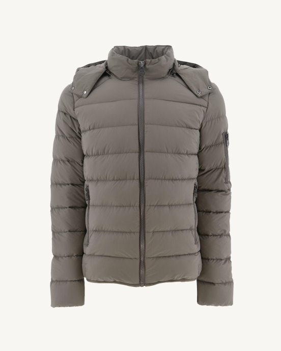 Doudoune Taupe Grand Froid A Capuche Adrien Jott