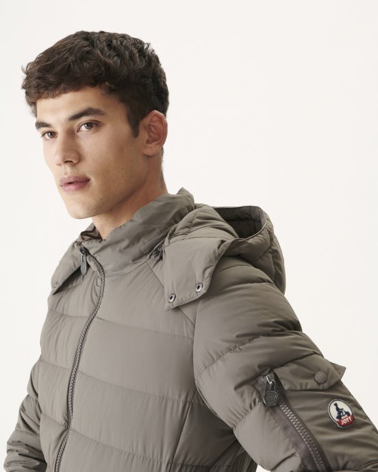 Doudoune Taupe Grand Froid A Capuche Adrien Jott