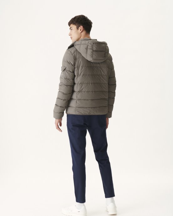 Doudoune Taupe Grand Froid A Capuche Adrien Jott