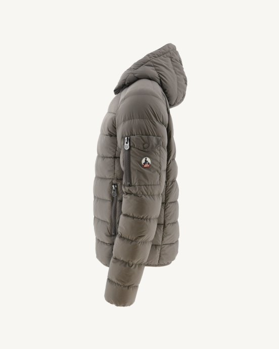 Doudoune Taupe Grand Froid A Capuche Adrien Jott