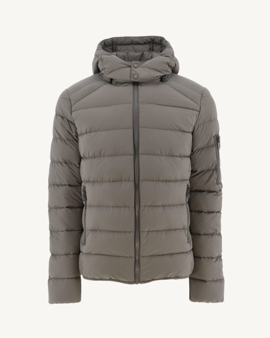 Doudoune Taupe Grand Froid A Capuche Adrien Jott