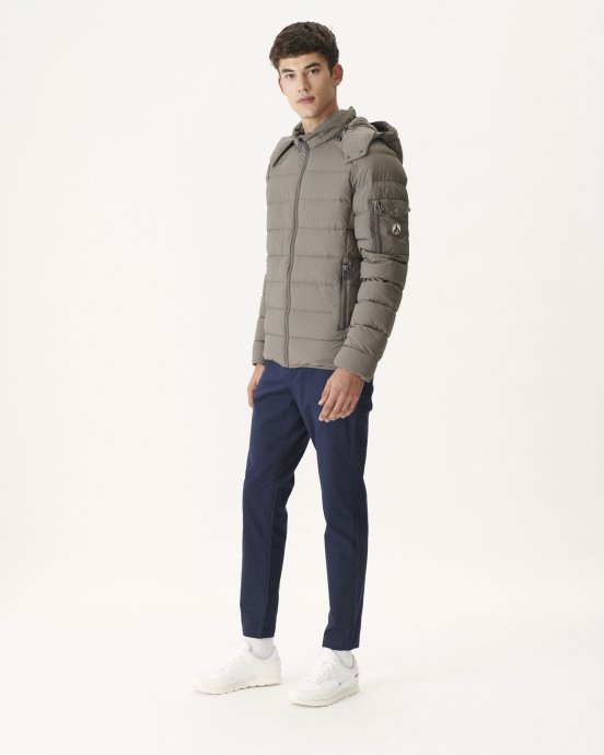 Doudoune Taupe Grand Froid A Capuche Adrien Jott