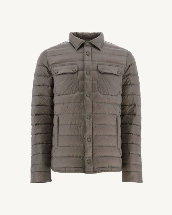 Jott New In Taupe - Doudoune Légère Cris à Col Chemise