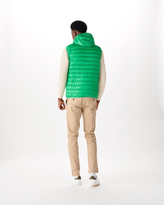 Jott New In Doudoune Sans Manches à Capuche Vert Pat