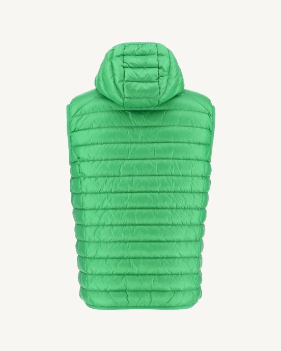Jott New In Doudoune Sans Manches à Capuche Vert Pat