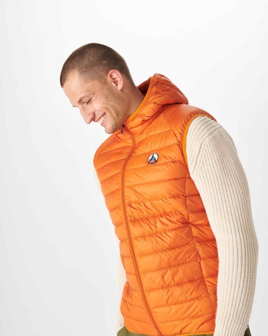 Jott New In Doudoune Sans Manches à Capuche Orange Pat