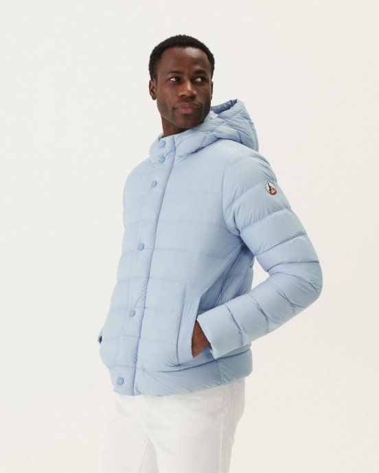 Doudoune Jorge Bleu Doux à Capuche Jott New In