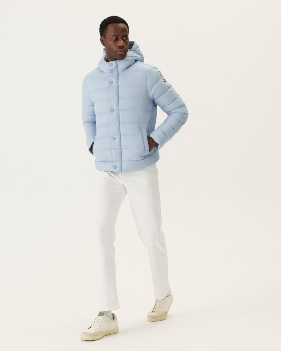 Doudoune Jorge Bleu Doux à Capuche Jott New In