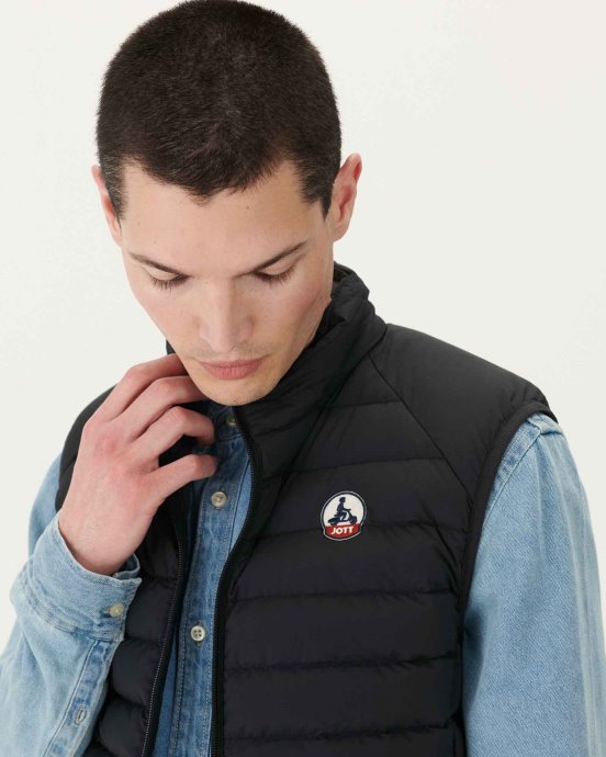 Jott New In Noir Arafo Stretch Doudoune Sans Manches