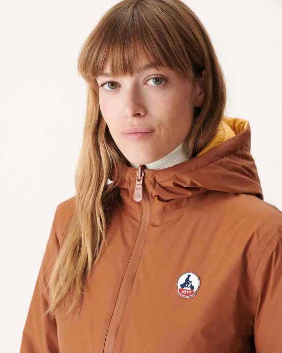 Doudoune Légère Réversible Caramel/moutarde Moscou Jott Nouveauté