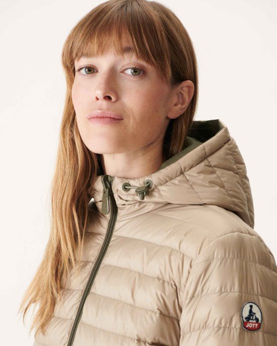Doudoune Légère Réversible Army/beige Moscou Jott Neuf