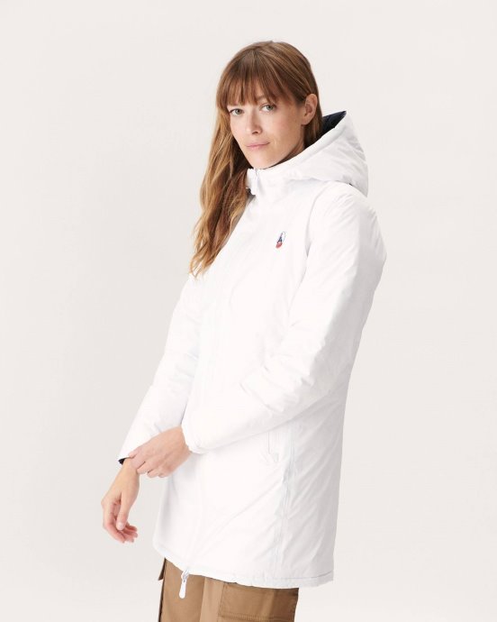 Jott Doudoune Légère Réversible New In Blanc/marine Moscou