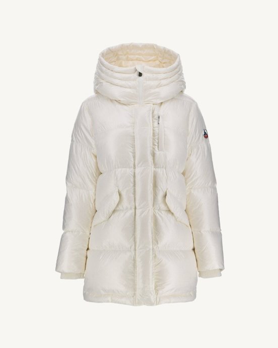 Doudoune Laquée à Capuche Grand Froid Blanc Santa Jott