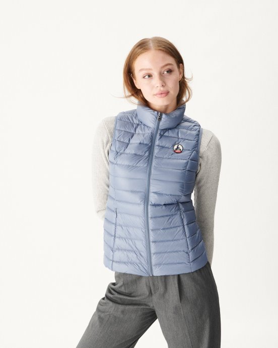 Jott Doudoune Sans Manches New In Light Bleu Delave Seda