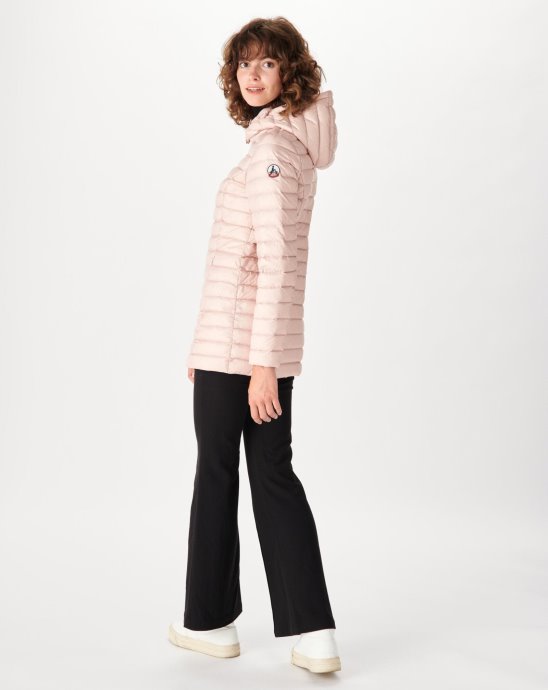 Jott New In Doudoune à Capuche Rose Pale Nour