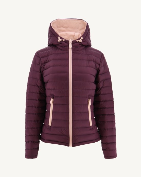 Jott Doudoune Réversible New In Rose Pale/aubergine Vienna