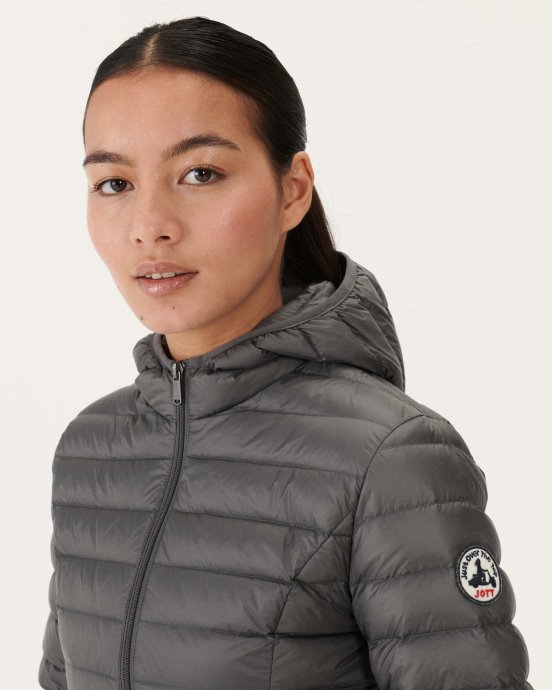Doudoune Légère à Capuche Anthracite Cloe Jott