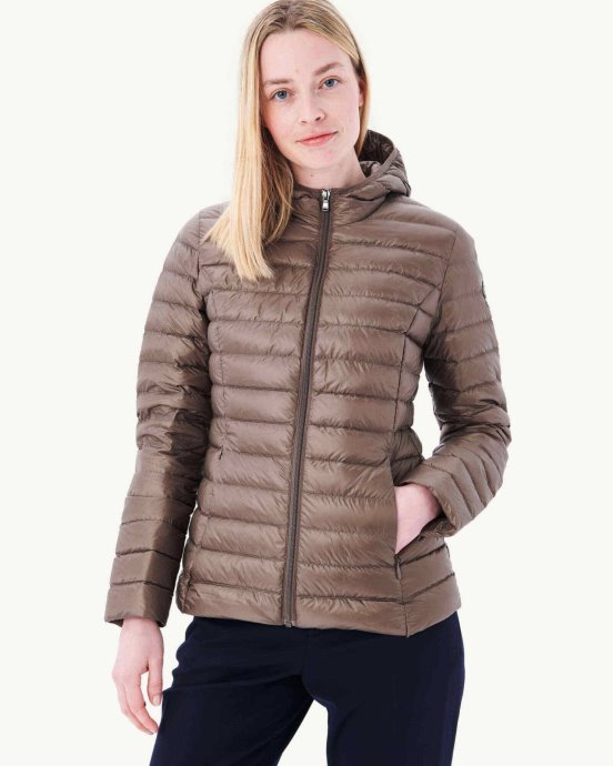 Jott New In Doudoune Légère à Capuche Taupe Cloe