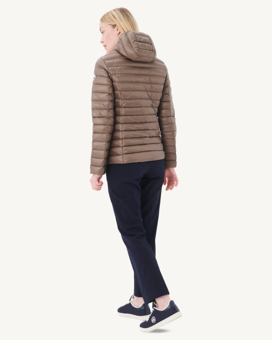 Jott New In Doudoune Légère à Capuche Taupe Cloe