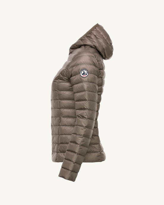 Jott New In Doudoune Légère à Capuche Taupe Cloe