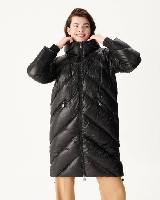 Doudoune Longue Capuche Grand Froid Noir Comet Jott New In