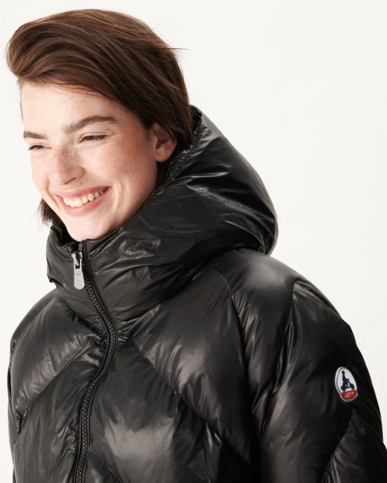 Doudoune Longue Capuche Grand Froid Noir Comet Jott New In