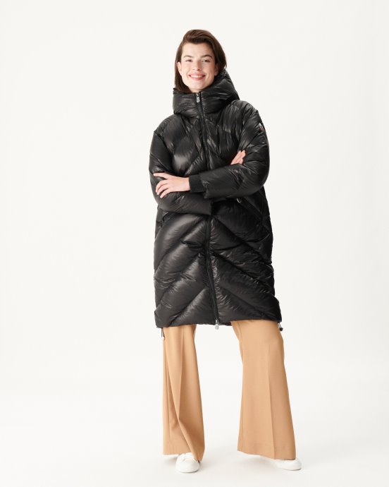 Doudoune Longue Capuche Grand Froid Noir Comet Jott New In