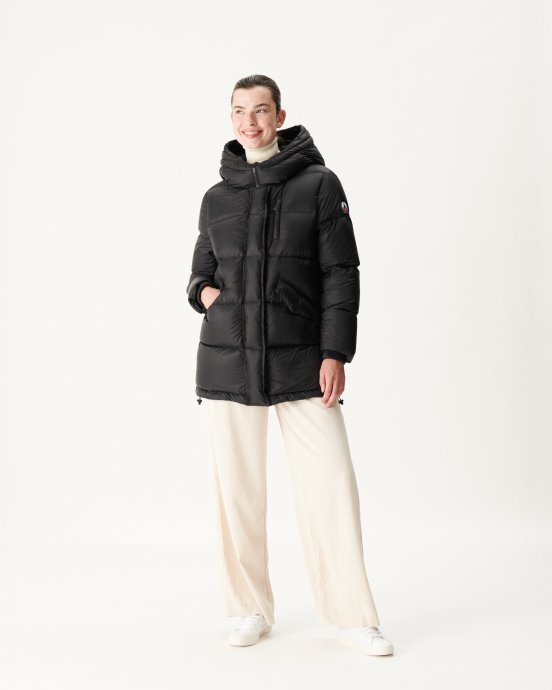 Noir Extrême Froid Delhi Doudoune à Capuche Jott New In