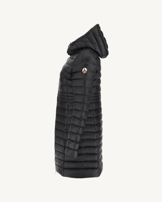 Doudoune Longue à Capuche Noir Vero Jott