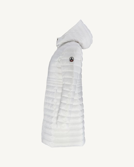Jott Doudoune Longue à Capuche New In Blanc Vero