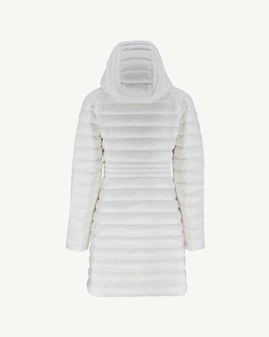 Jott Doudoune Longue à Capuche New In Blanc Vero