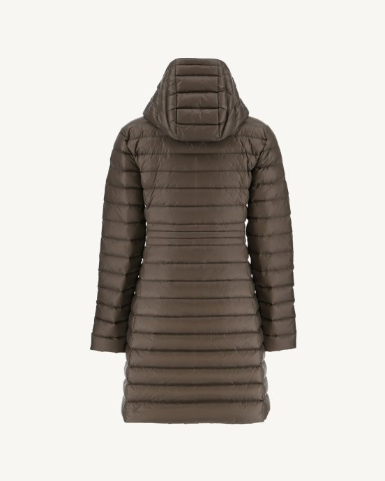 Jott Doudoune Longue à Capuche New In Taupe Vero